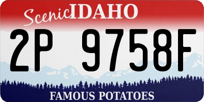 ID license plate 2P9758F