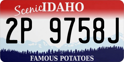 ID license plate 2P9758J