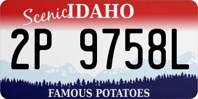 ID license plate 2P9758L