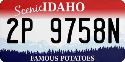 ID license plate 2P9758N
