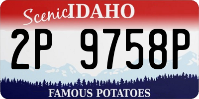 ID license plate 2P9758P