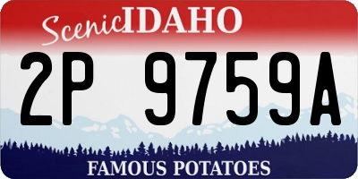 ID license plate 2P9759A