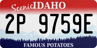 ID license plate 2P9759E