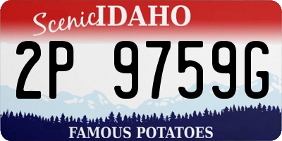 ID license plate 2P9759G