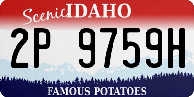ID license plate 2P9759H