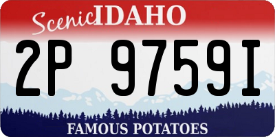 ID license plate 2P9759I