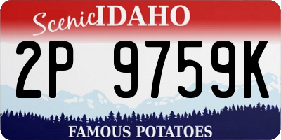 ID license plate 2P9759K