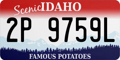 ID license plate 2P9759L