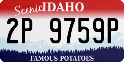 ID license plate 2P9759P