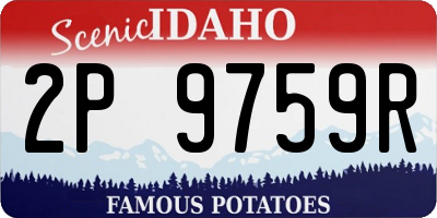 ID license plate 2P9759R