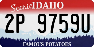 ID license plate 2P9759U