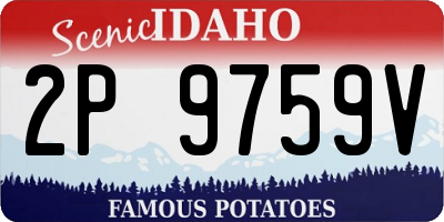 ID license plate 2P9759V