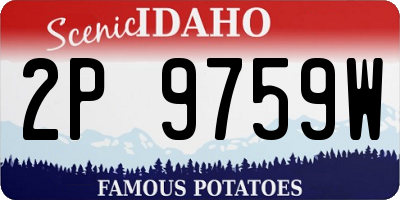 ID license plate 2P9759W