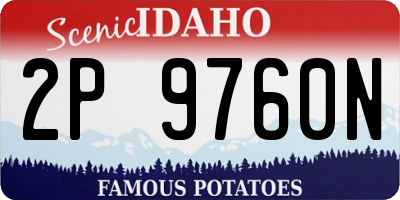 ID license plate 2P9760N