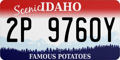ID license plate 2P9760Y