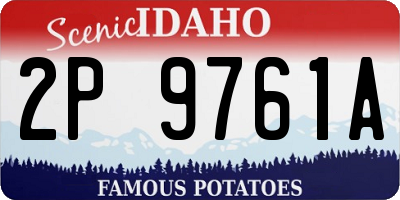 ID license plate 2P9761A