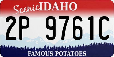 ID license plate 2P9761C