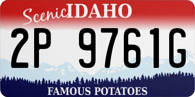 ID license plate 2P9761G