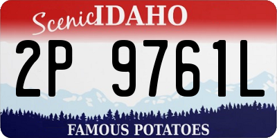 ID license plate 2P9761L