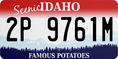 ID license plate 2P9761M
