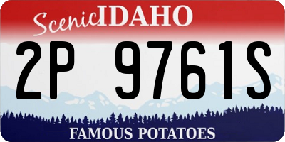 ID license plate 2P9761S