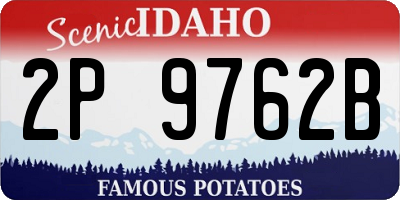 ID license plate 2P9762B