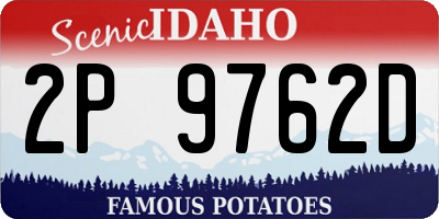 ID license plate 2P9762D