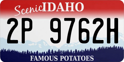 ID license plate 2P9762H
