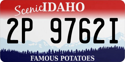 ID license plate 2P9762I