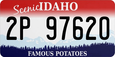 ID license plate 2P9762O