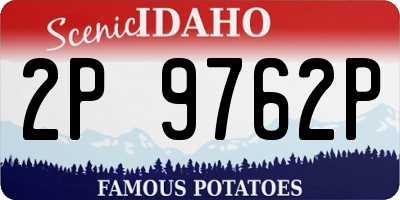 ID license plate 2P9762P