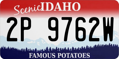 ID license plate 2P9762W