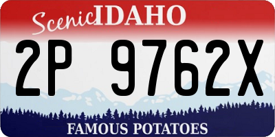 ID license plate 2P9762X