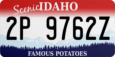 ID license plate 2P9762Z