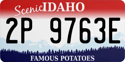 ID license plate 2P9763E
