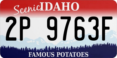 ID license plate 2P9763F