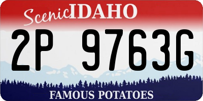 ID license plate 2P9763G