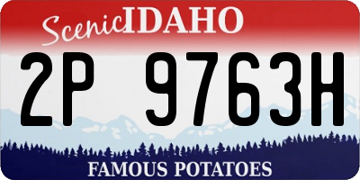 ID license plate 2P9763H