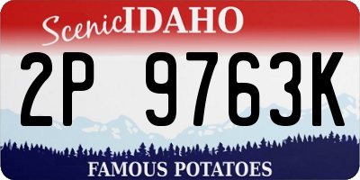 ID license plate 2P9763K