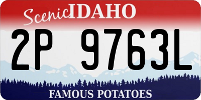 ID license plate 2P9763L
