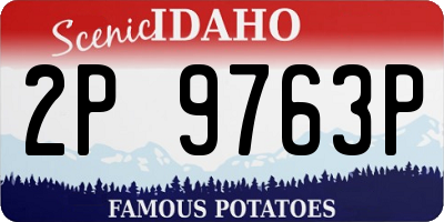 ID license plate 2P9763P