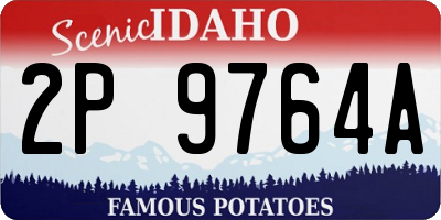ID license plate 2P9764A