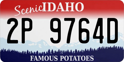 ID license plate 2P9764D