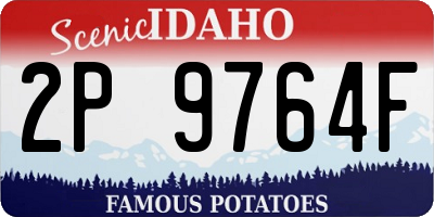 ID license plate 2P9764F