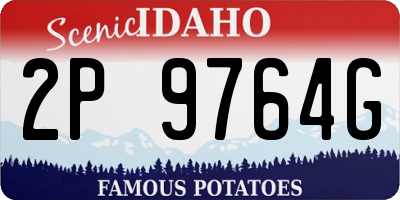 ID license plate 2P9764G