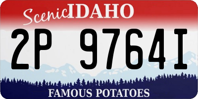 ID license plate 2P9764I