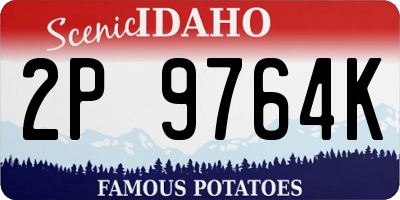 ID license plate 2P9764K