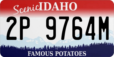ID license plate 2P9764M