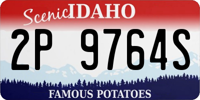 ID license plate 2P9764S