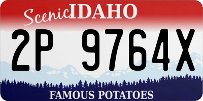 ID license plate 2P9764X